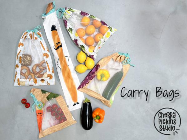 Baumwollpanel Carry Bags 100cm by Cherry Picking by Swafing